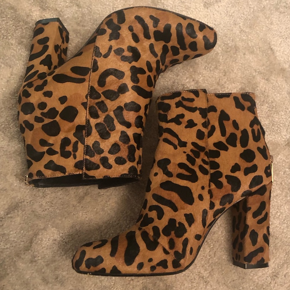 Raye Leopard Print Booties